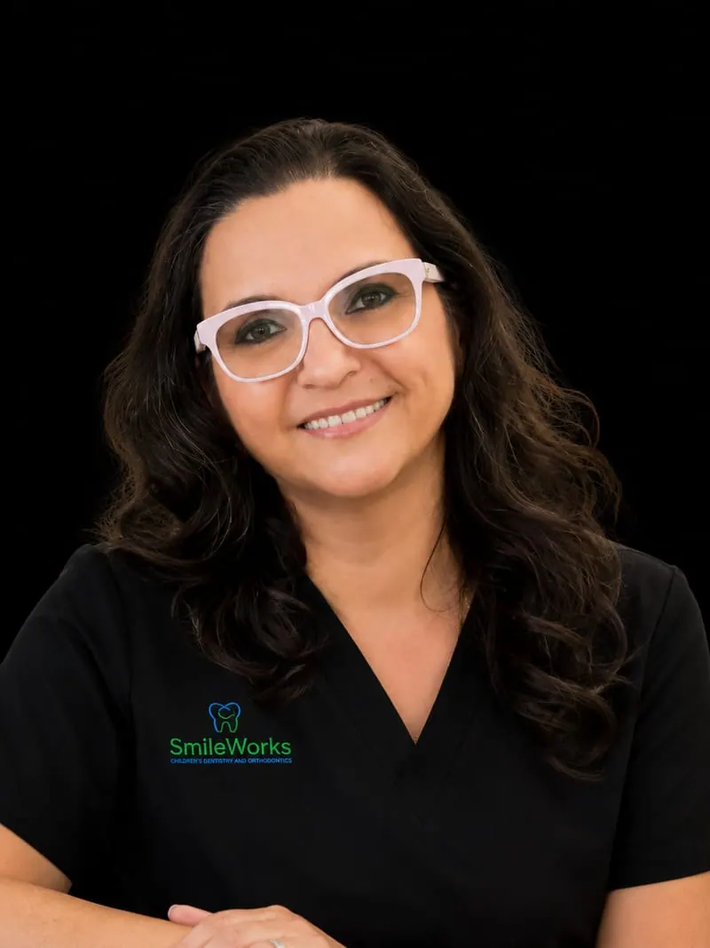 Dr. Gabriela Asensi, board-certified pediatric dentist at SmileWorks
